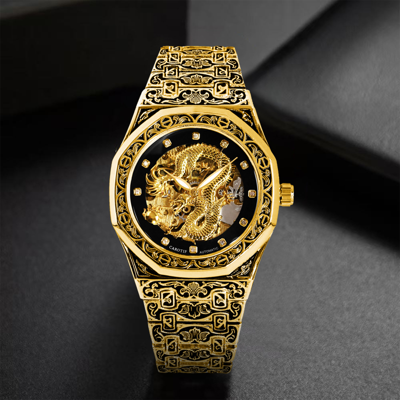 Luxury Watch Gold And Black - Мужские черные и золотые винтажные роскошные