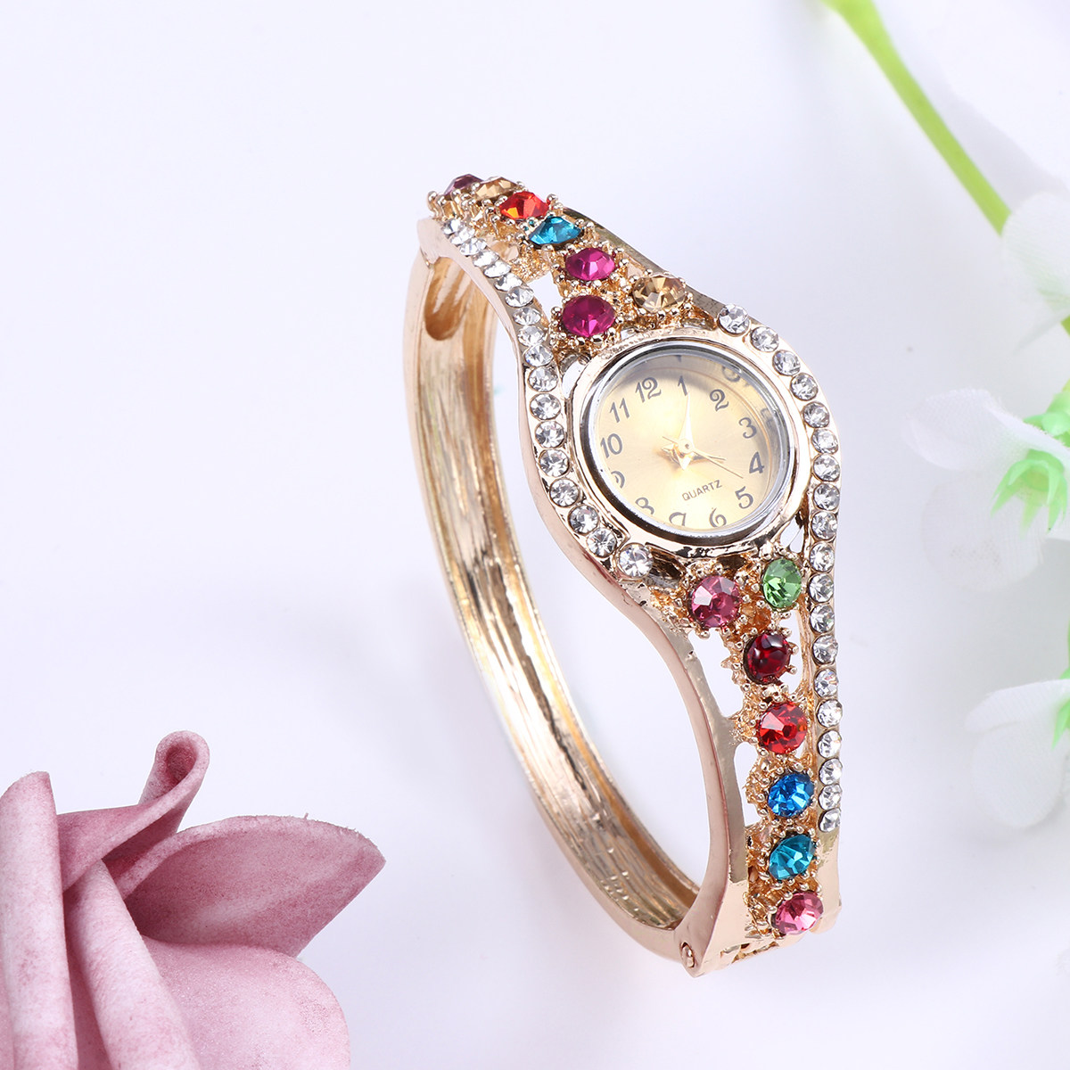 Luxury Watch White - Роскошные женские кварцевые часы с браслетом,