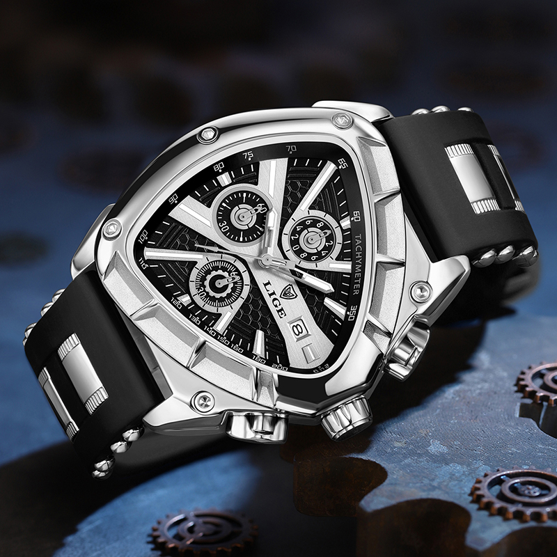 Watch Triangle Luxury - LIGE модные мужские часы роскошные треугольные