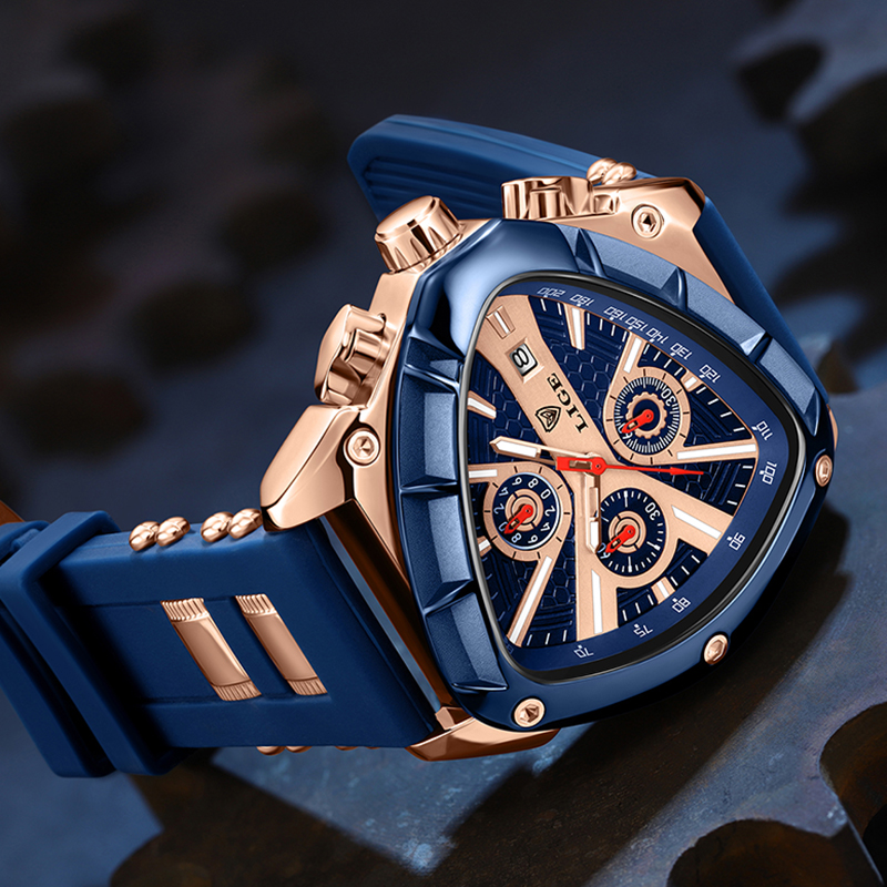 Мужские часы LIGE Luxury Fashi – обзор и цена Watch Triangle Luxury