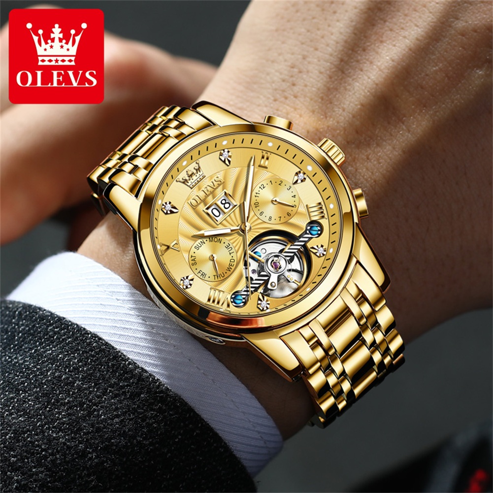 OLEVS 9910 Оригинальные мужски – обзор и цена Luxury Watch Collection Box