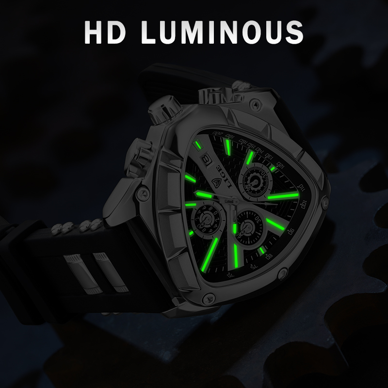 LIGE модные мужские часы роско – обзор и цена Watch Triangle Luxury